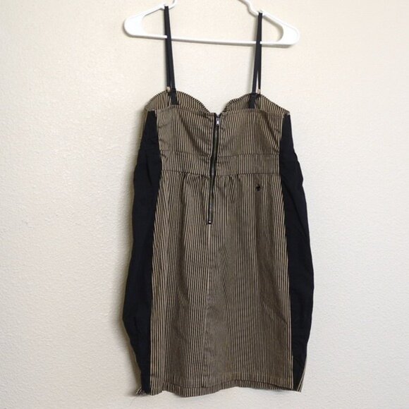 Volcom Womens Artsy Striped Strapless Mini Dress With Black Side Panels Size S - Picture 4 of 7
